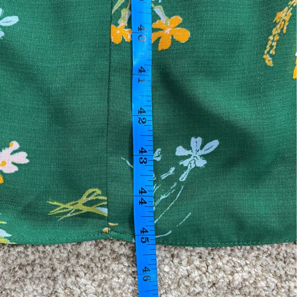Urban Outfitters April Tie-Back Midi Slip Dress, Small, Green Floral EUC - Picture 10 of 12